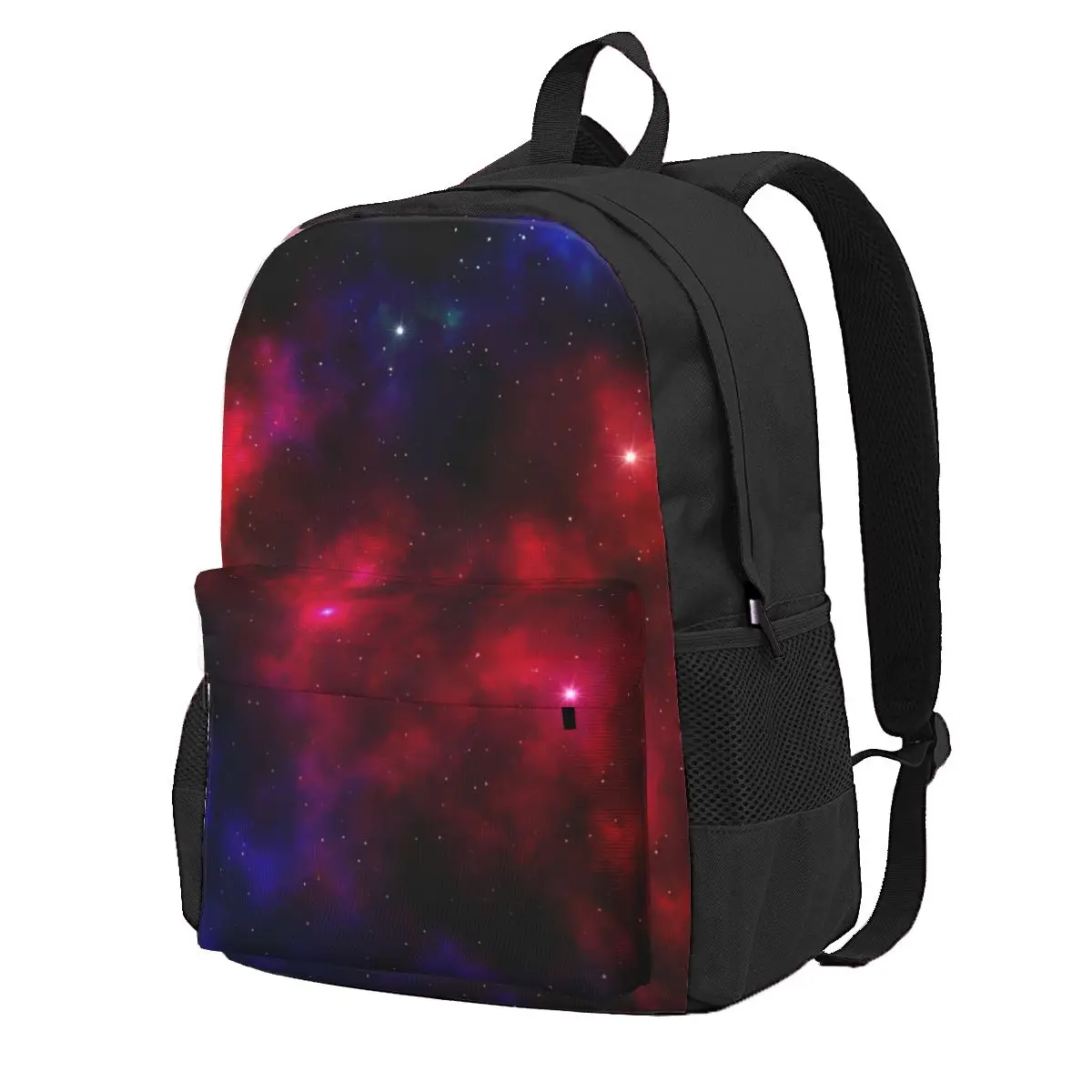 

Red Galaxy Backpack Space Print Daily Backpacks Women Men High Quality Print High School Bags Fun Rucksack
