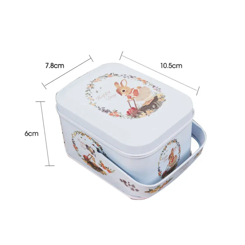 Декоративная Милая мультяшная коробка для печенья и конфет жестяная хранения в