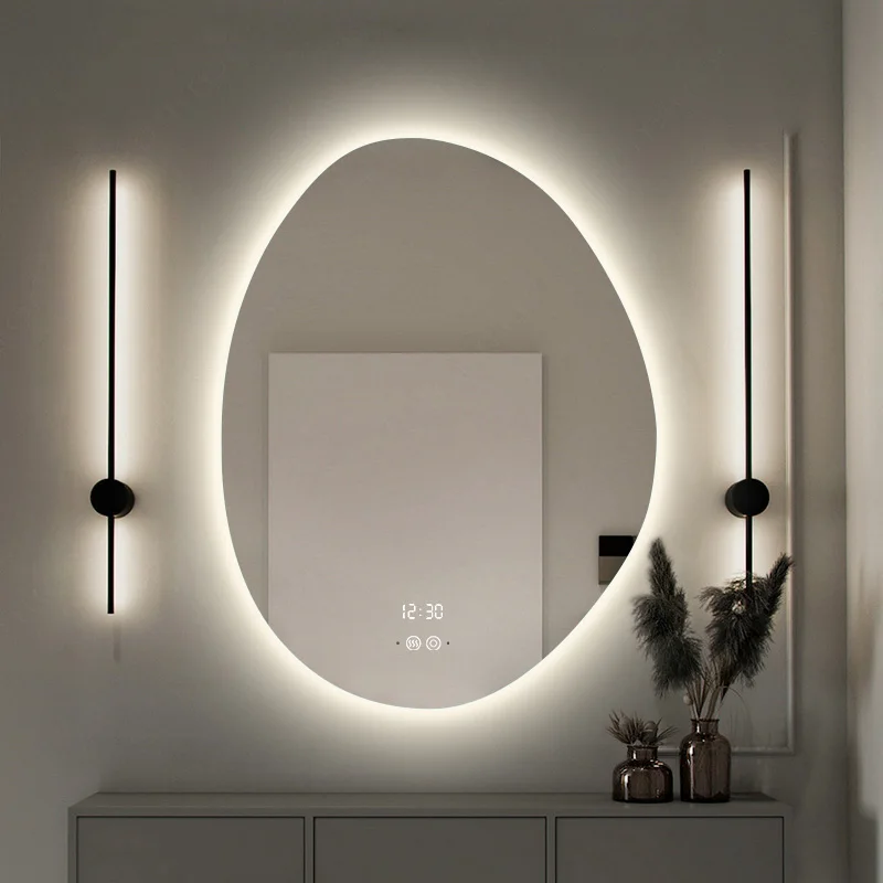 

Bathroom Wall Mirror Irregular Bedroom Hallway Makeup Mirror Led Light Salon Decoraciones Para Habitacion Room Decor Aesthetic