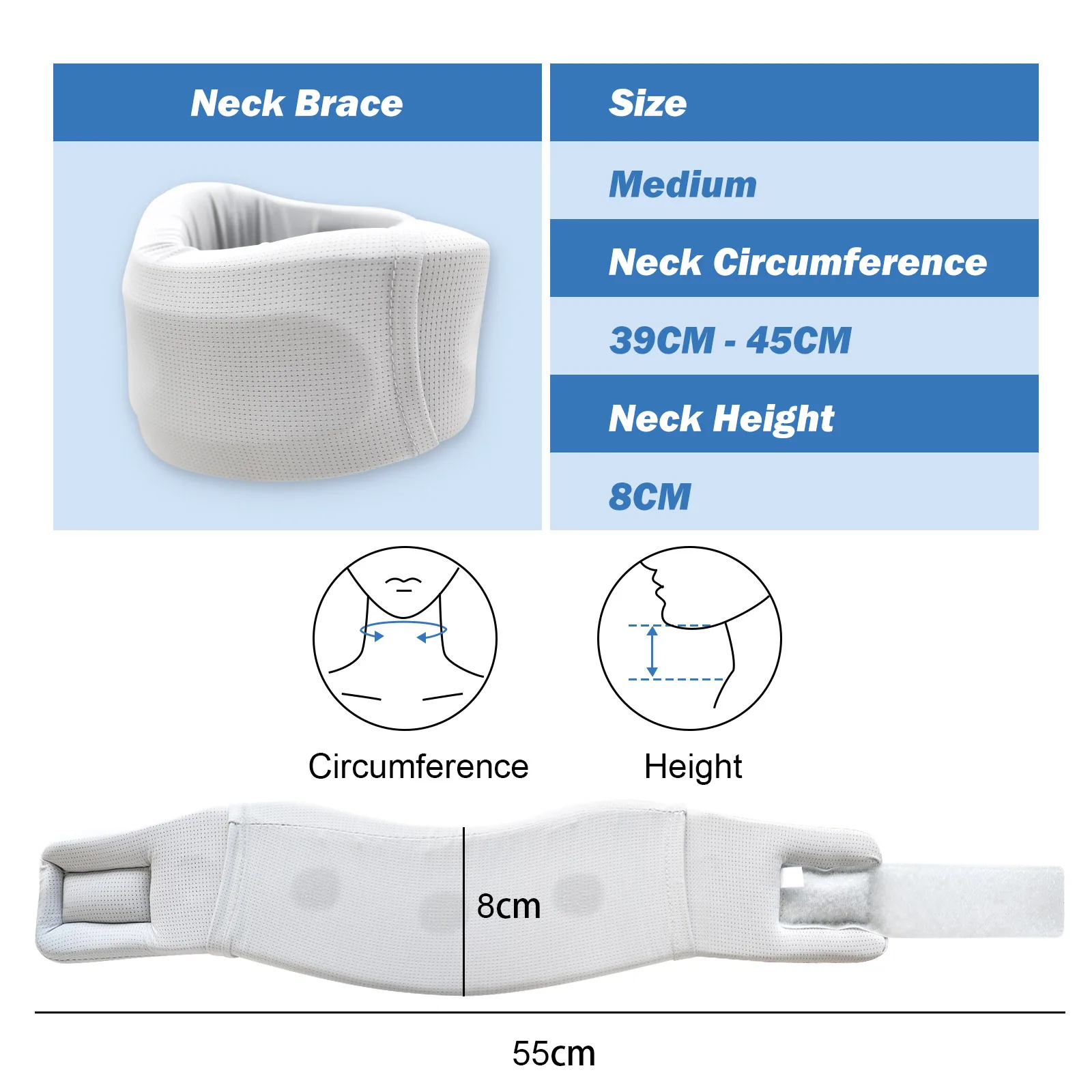 Регулируемый бандаж на шею шейный воротник с губкой защита шеи от боли и