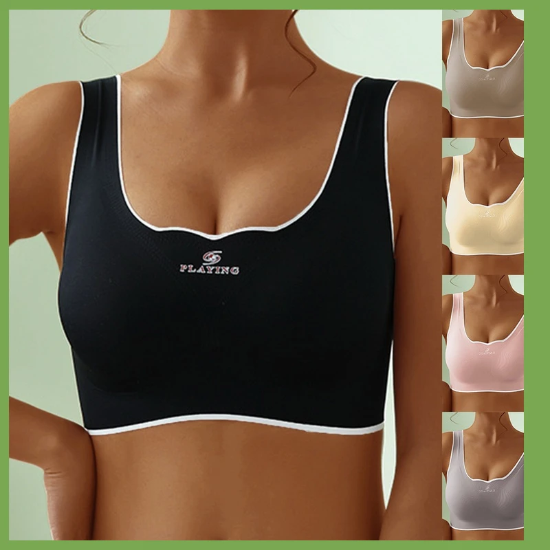 

Привлекательный женский брикет, удобный кружевной спортивный бюстгальтер без стальных колец, нижнее белье большого размера, женский бюстг...