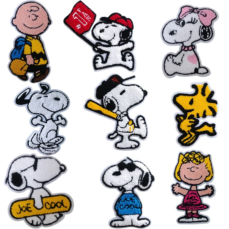 Embroidered Cloth Patch Cartoon Puppy Kids Coat Sweater Bag Decor Anime Applique Clothing Gift Accessories