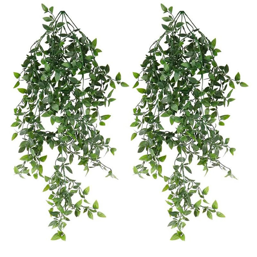 

Artificial Plants Home Decor Green Hanging Vines Fake Leaf Garland Leaves Diy For Wedding Party Room Garden Decoration
