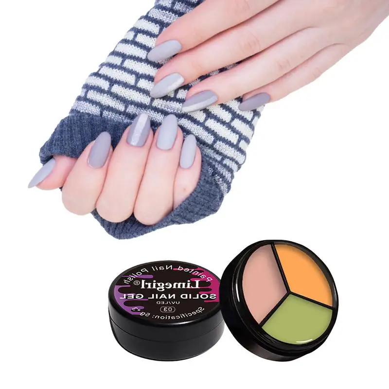 

Гель-лак для ногтей Твердый кремовый, 10 мл, 3 цвета в 1 коробке