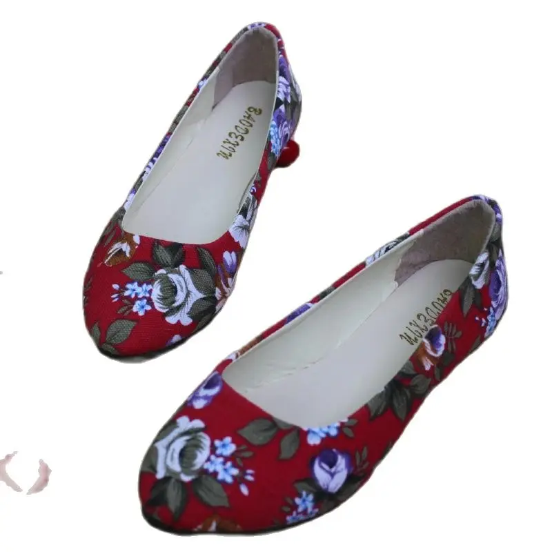 New Fashion Rose Flats Ballet Shoes Women Slip on Shallow Mouth Moccasins Elegant Women's Loafers Party Leather Ballerina