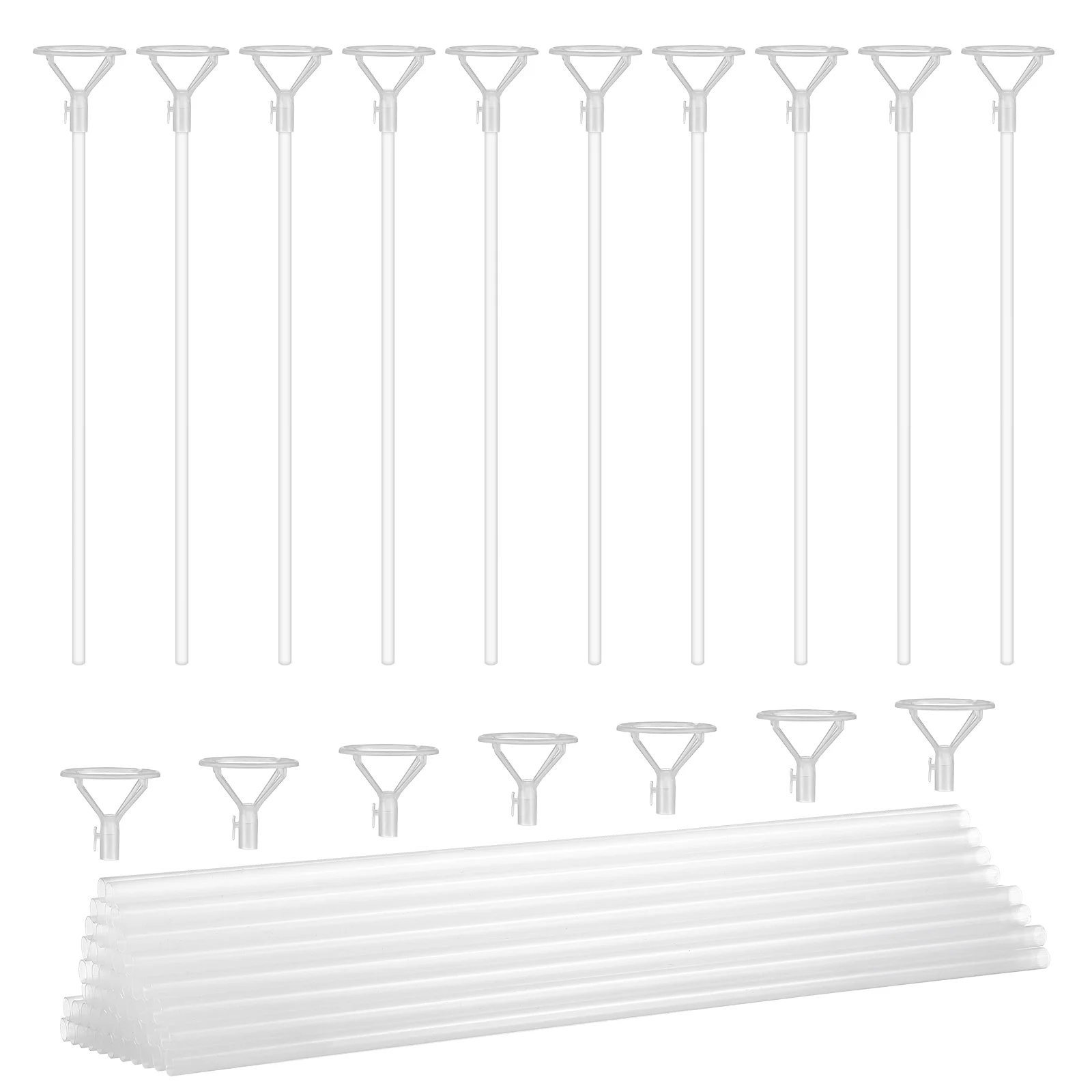 

50pcs Balloon Stands Balloon Support Holders Handheld Balloon Support Rods Party Balloon Holders