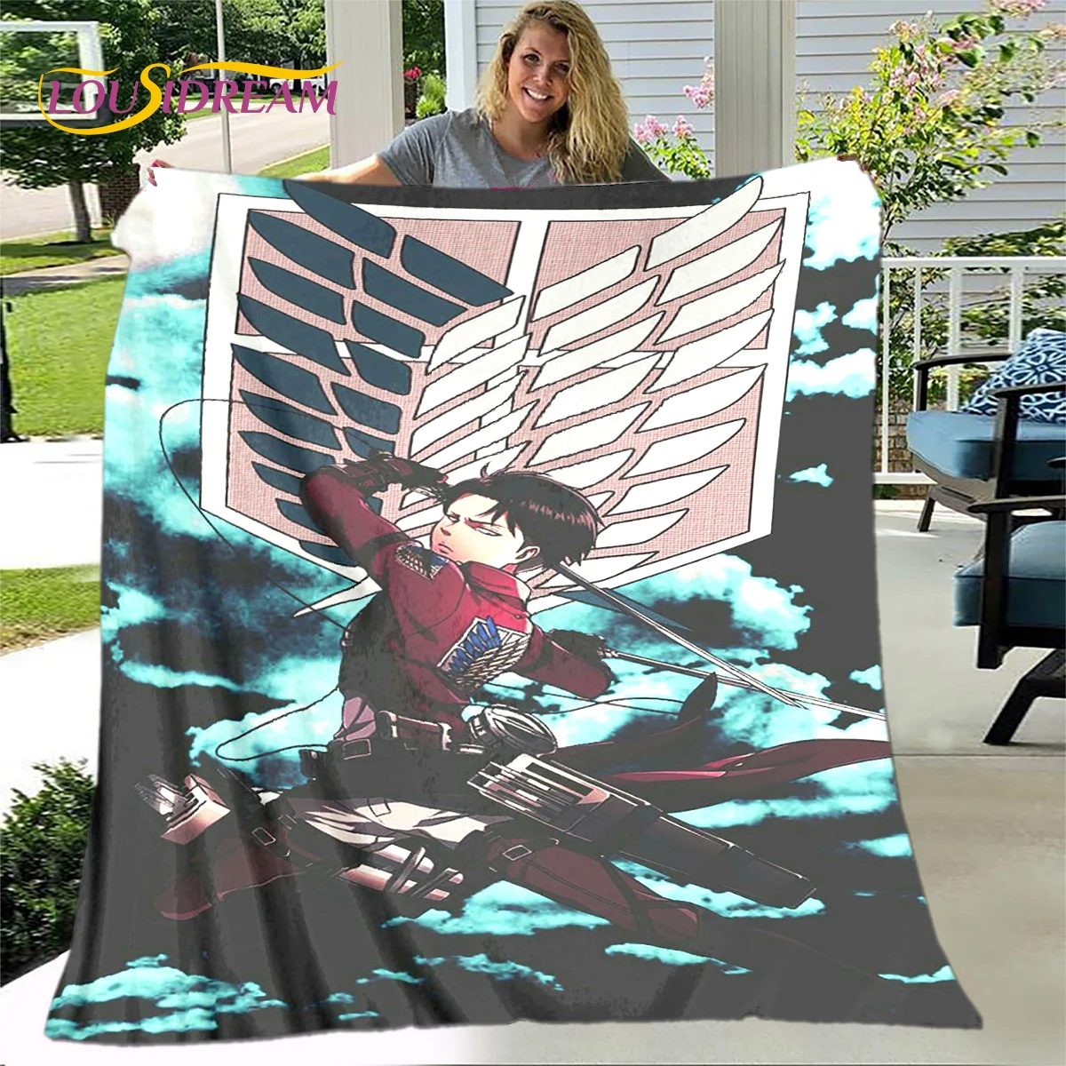 

Cartoon Attack on Titan Blanket,Flannel Blanket Throw Blanket,Sherpa Warm Children's Blanket for Living Room Bedroom Beds Gift