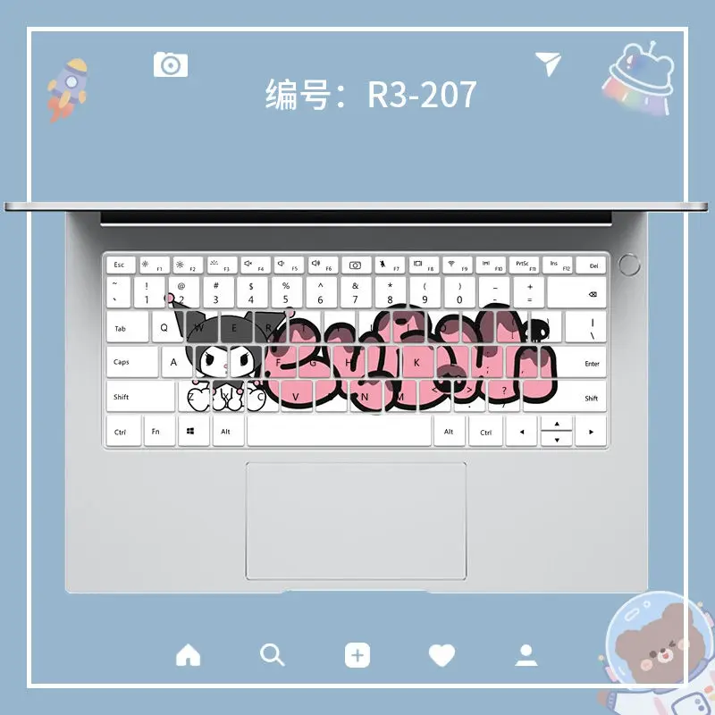 

Sanrio Kuromi мембранный ноутбук с клавиатурой Macbook Lenovo Xiaoxin Air14 Asus Huawei Dell 15,6 дюйма моя мелодия