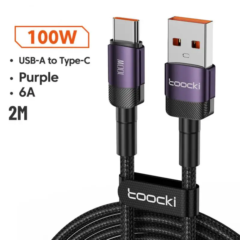 

Fast Charging Charger 100w Fast Charge Mobile Phone Data Cord Aluminum Sb Type C Phone Accessories Usb C Cable 6a Support Vooc