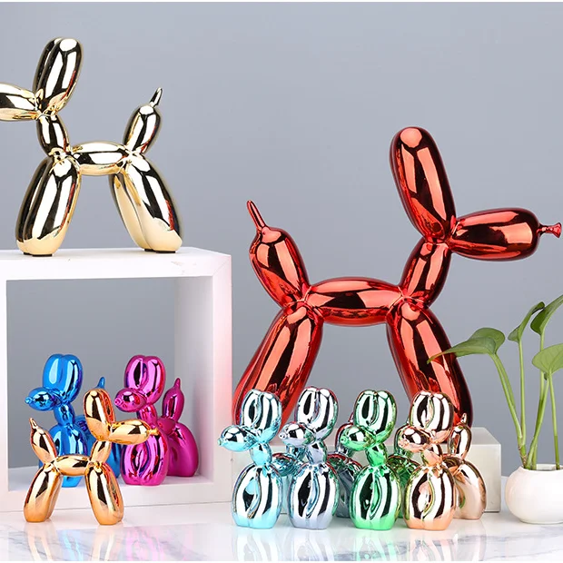 

Скандинавские полимерные поделки, креативные гальванические шары, скульптура собаки, милый Блестящий декор, современное настольное украше...