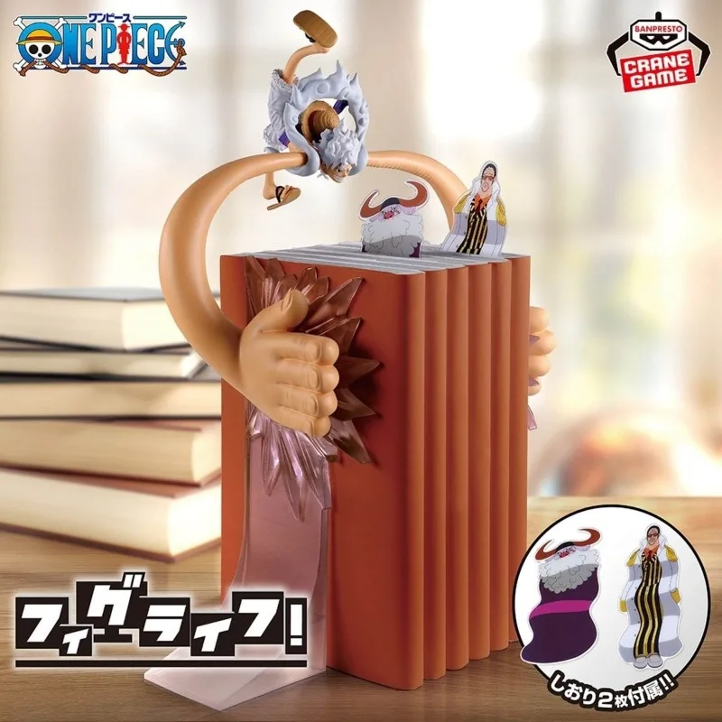 Фото В наличии: Оригинальная аниме-фигурка Bandai Banpresto FIGLIFE One Piece Monkey D. Luffy (держатель для книг), коллекционная модель, игрушка, подарок TT №3