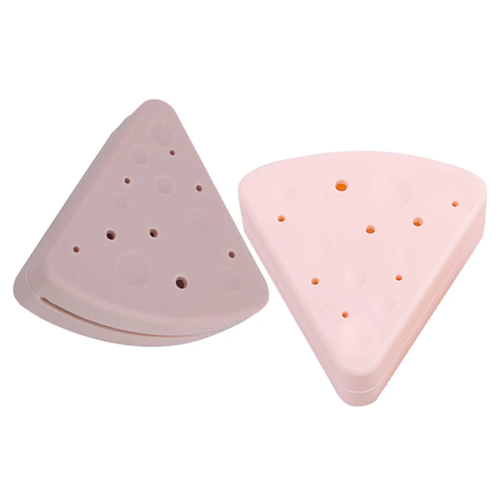

Suitcase Triangle Powder Puff Case Travel Triangle Powder Puff Storage Silicone Beauty Holder
