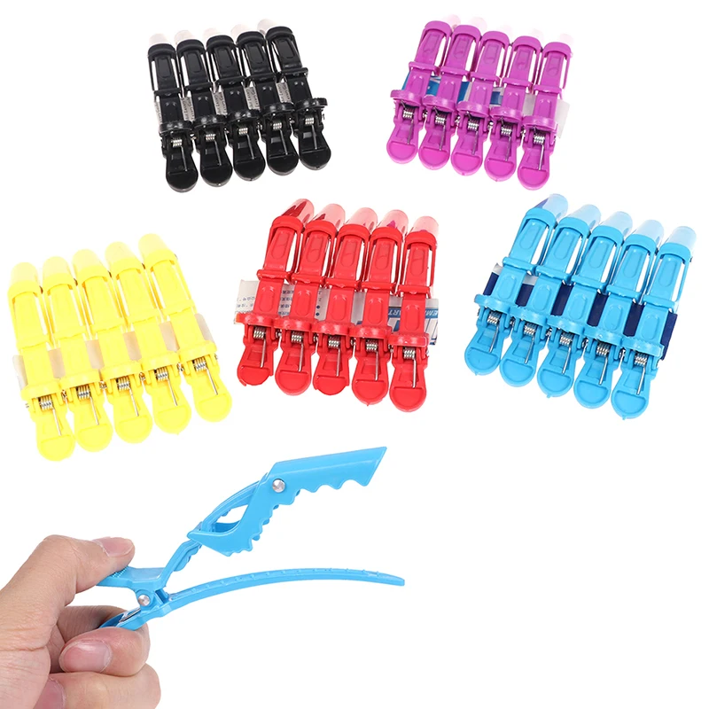 

5Pcs Salon Hair Grip Crocodile Kappers Kappers Clips Professionele Matte Sectioning Clips Klemmen Haar Stijl