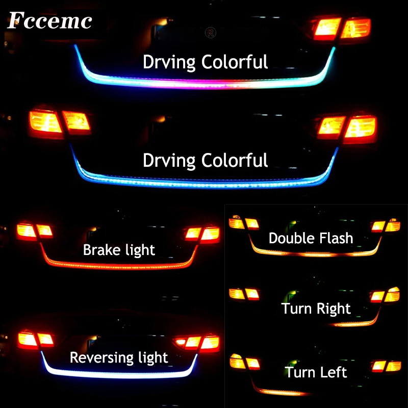 120 см СВЕТОДИОДНЫЙ Автомобильный задний багажник фонарь цветной динамический