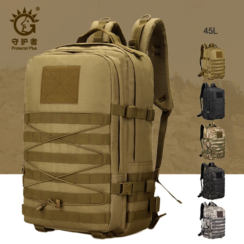 

Men's 45L Tactical Backpack,Large Capacity Molle Military Backpack,Outdoor Hiking Backpack Camping Climbing Bags