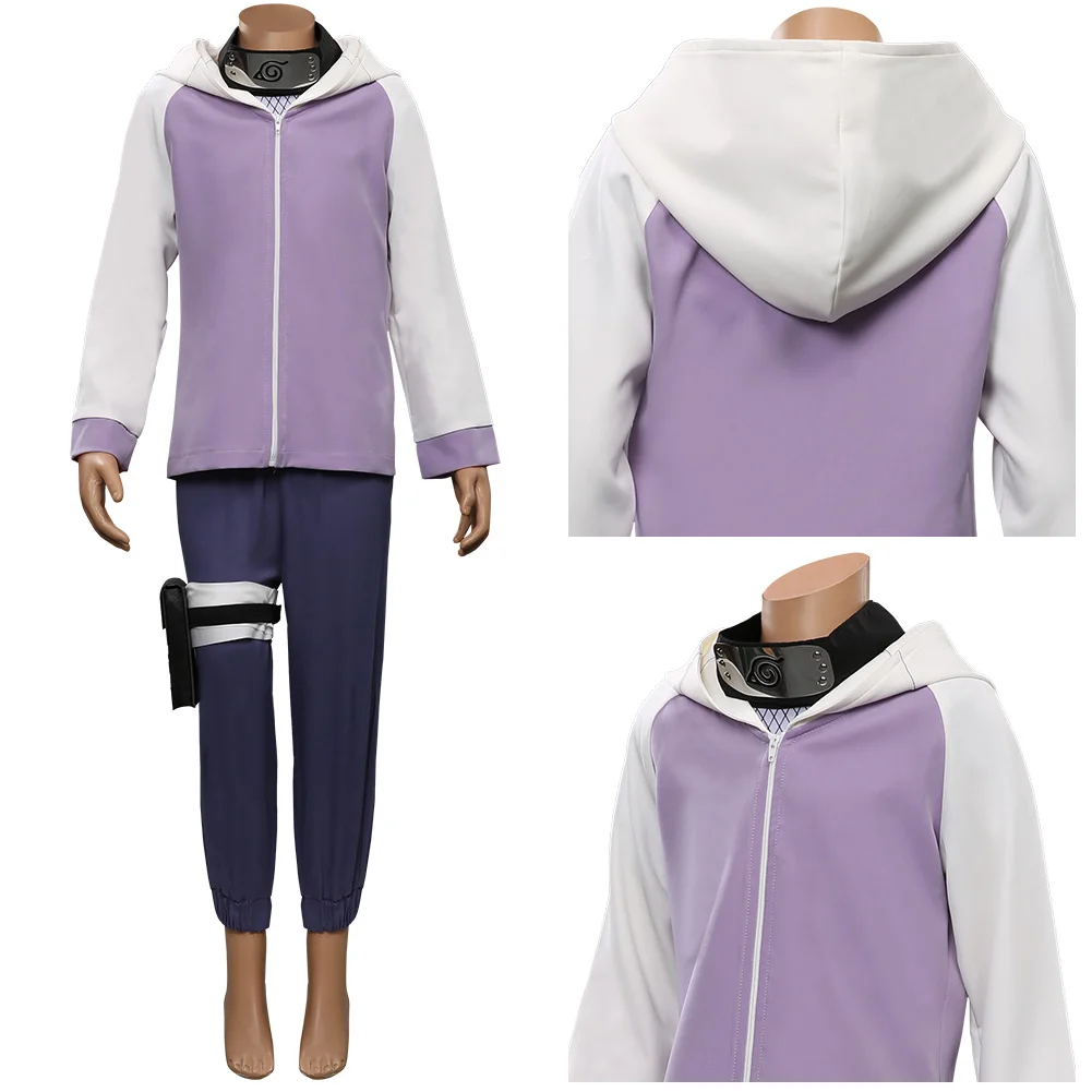 

Kids Children Anime Hinata Hyuga Cosplay Costume Outfits Halloween Carnival Costumes