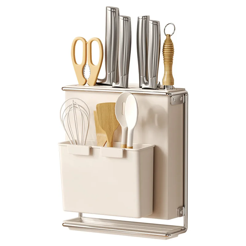 Держатель для сушки кухонных ножей сушилка встроенная полка хранения компактный