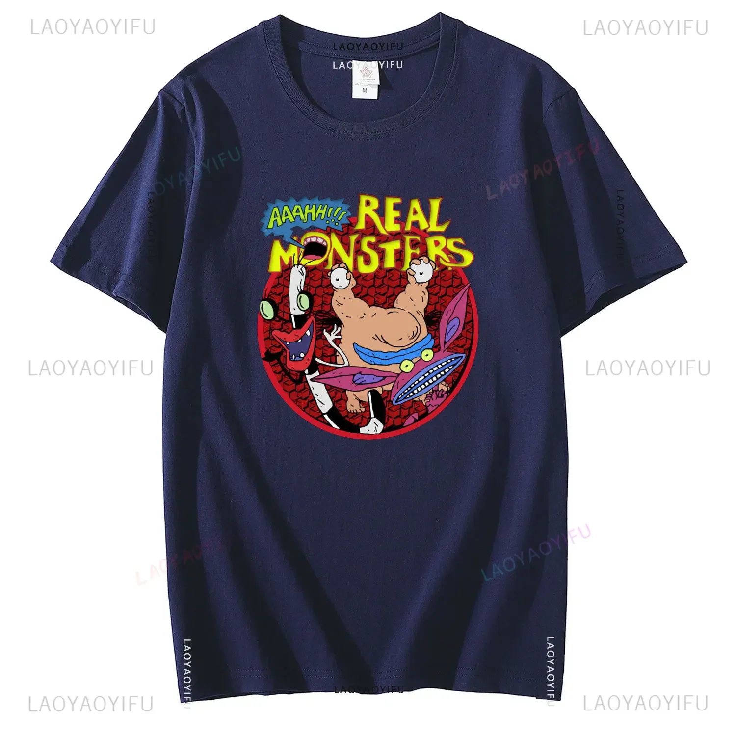 Aaahh! Классическая мужская футболка премиум-класса с постером в стиле ретро летняя