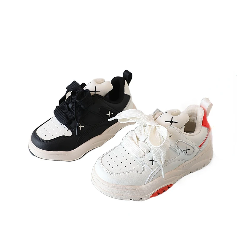 

Кроссовки Детские на толстой подошве, повседневная спортивная обувь для девочек и мальчиков, удобные дышащие, для студентов, маленькие белые