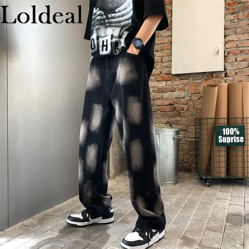 

Мужские прямые джинсы в стиле хип-хоп