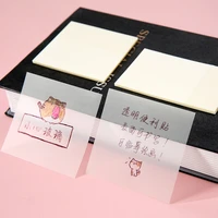 50 sheets transparent sticky notes self stick note pads waterproof memo pad notebook scratch pad office school kawaii stationery