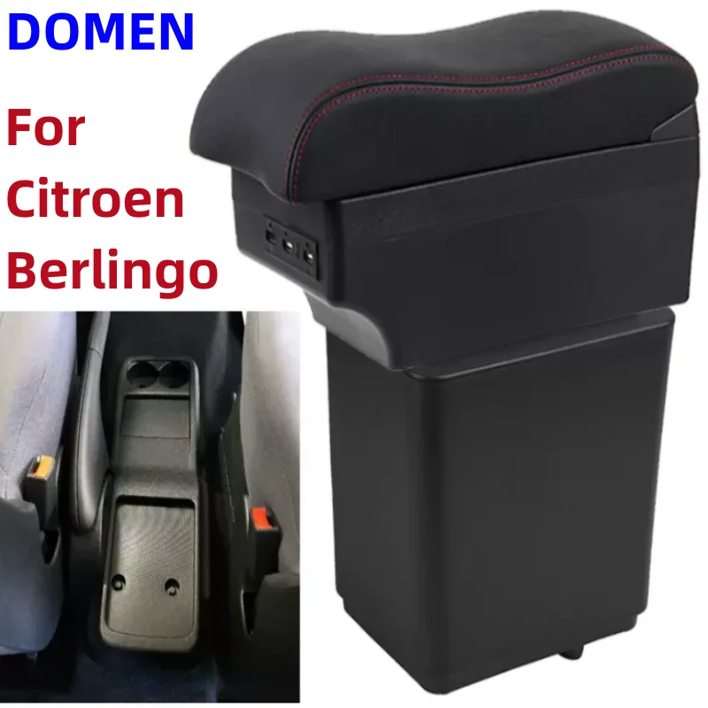 

New For Citroen Berlingo Armrest For Peugeot Partner tepee Car Armrest Internal Modification USB Charging Ashtray Auto Parts