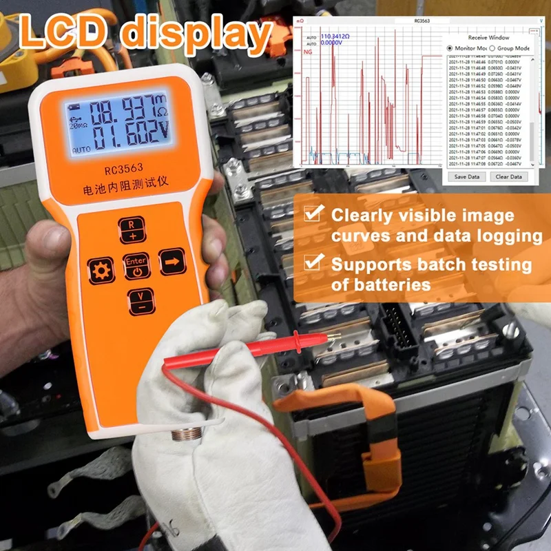 RC3563 Battery Voltage Internal Resistance Tester Trithium Lithium Iron Phosphate 18650