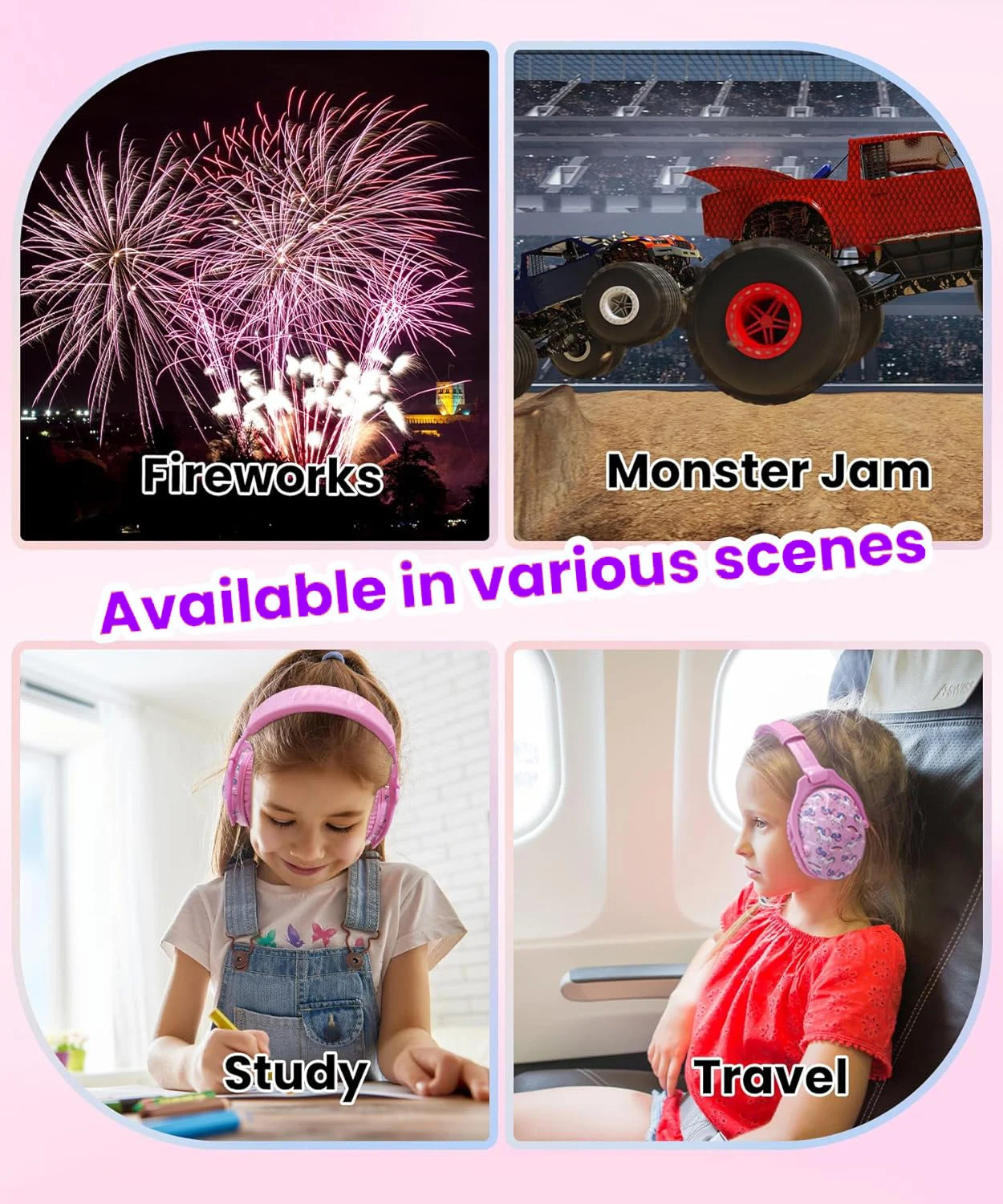 Детские наушники ZOHAN защитные шумоподавляющие с единорогом для детей