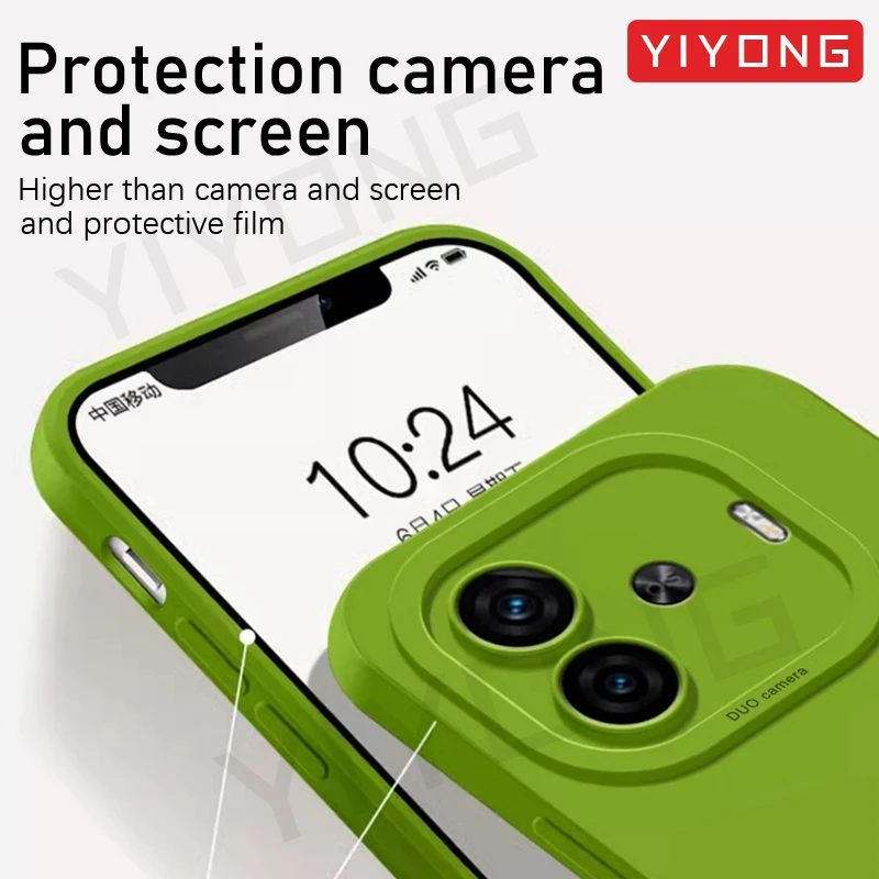 Фото Чехол для iQOO Z9 Turbo YIYONG Silky Feel Liquid Silicone Soft Cover для VIVO iQOO Z9 Turbo Plus Turbo + чехлы для глобальных телефонов №4