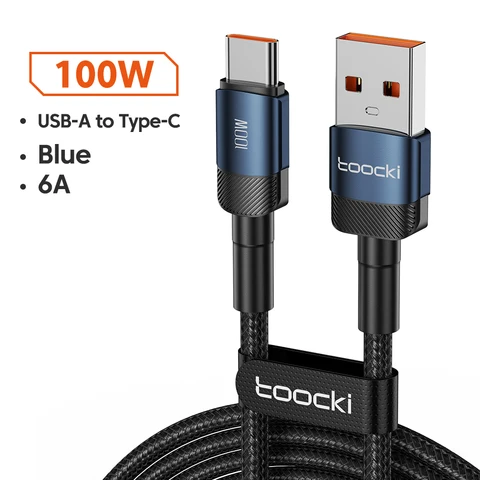 USB-кабель Toocki 7A Type-C для Huawei Honor 100 Вт/66 Вт, устройство для быстрой зарядки, шнур для передачи данных USB C, кабель для Xiaomi Poco Oneplus Samsung