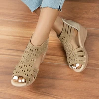 2022 ladies sandals ladies comfort pumps ladies fashion wedge ladies roman bling cutout shoes ladies sandalias de tacon