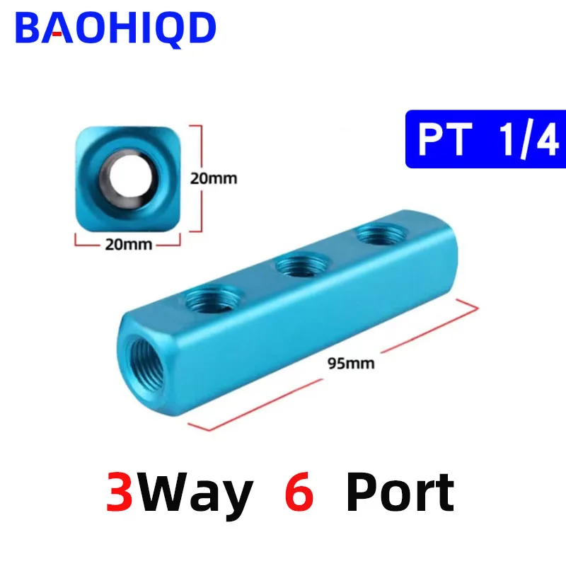 

Пневматический распределитель, 4-ходовой, 3-ходовой, 2-ходовой, 5-ходовой, 6-контактный, резьба 1/4 PT, универсальный разветвитель коллектора с воздушным шлангом, быстроразъемное соединение
