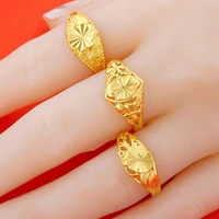 classic traditional ring women lady wedding jewelry yellow gold filled simple style bride accessories gift