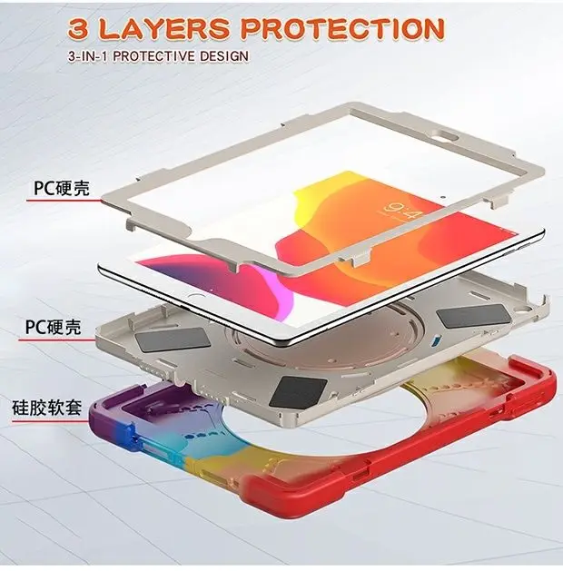 for iPad Pro 9.7 iPad 7Th 10.2 5Th 6Th 9.7 8Th 10.2 Mini 4Th 5Th 7.9 Case Shockproof Drop Resistance Hand Held for iPad 5th 9.7