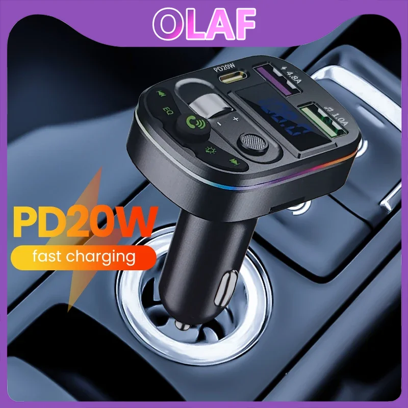 

Car Bluetooth -приемник USB U Disk Reading PD20W быстро зарядка цифровой дисплей автомобильный адаптер мобильный телефон FM для iPhone Xiaomi Huawei Samsung OnePlus redmi мобильные телефоны
