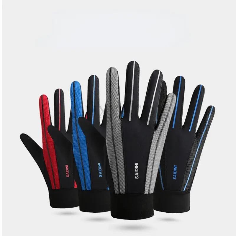 

Spring Summer Thin Gloves For Men Sports Outdoor Elastic Fishing Quick-dry Breathable Non-slip Touch Screen Cycling Women Gloves