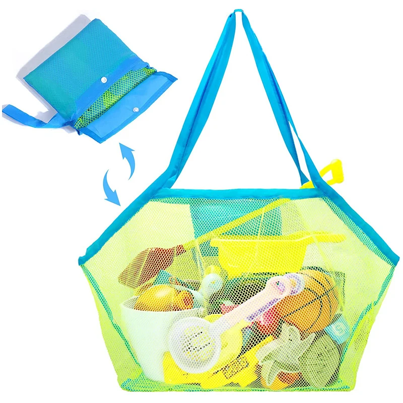 

Kids Beach Bag Mesh Storage Bags Toy Beach Sand dredging Tool Children Shoulder Storage Bag Women Cosmetic Makeup Shopping Bag