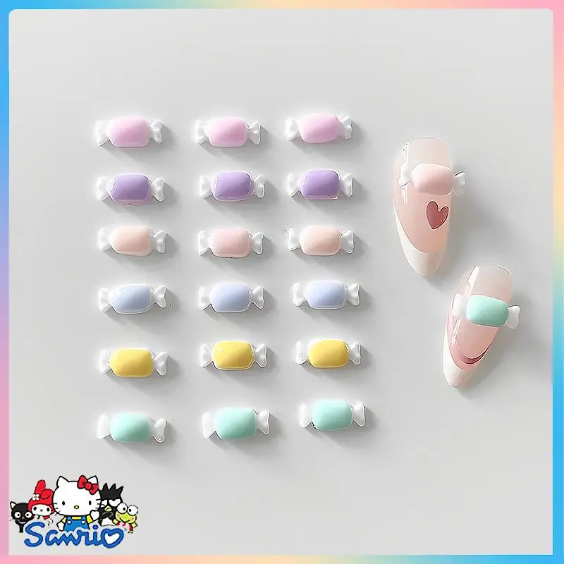 

New 30Pcs Candy Nail Accessories Dopamine Dressing Charm Series Cute Parts Diy Manicure Hair Clip Cartoon Decoration Toys Gifts