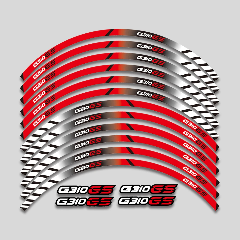 

Motorcycle Accessories Wheels Sticker Rim Tire Reflective Stripe Decorative Decals Set For BMW G310GS g310gs G310 GS G 310 GS