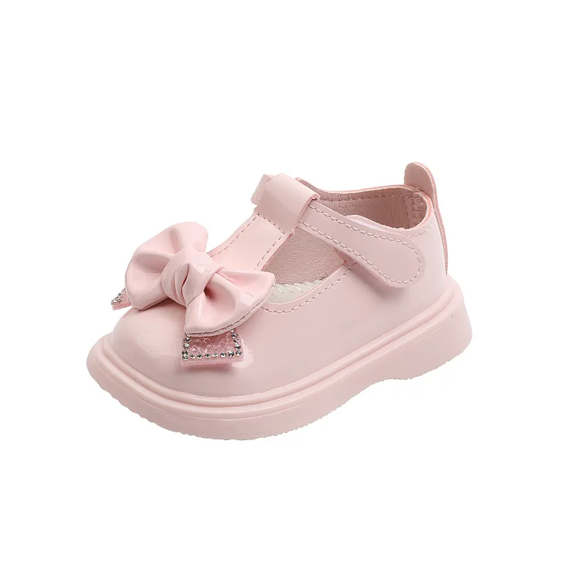 

Infant Baby Girls Soft Sole Bowknot Princess Wedding Dress Flats Newborn Pearls Toddler Autumn Shoes