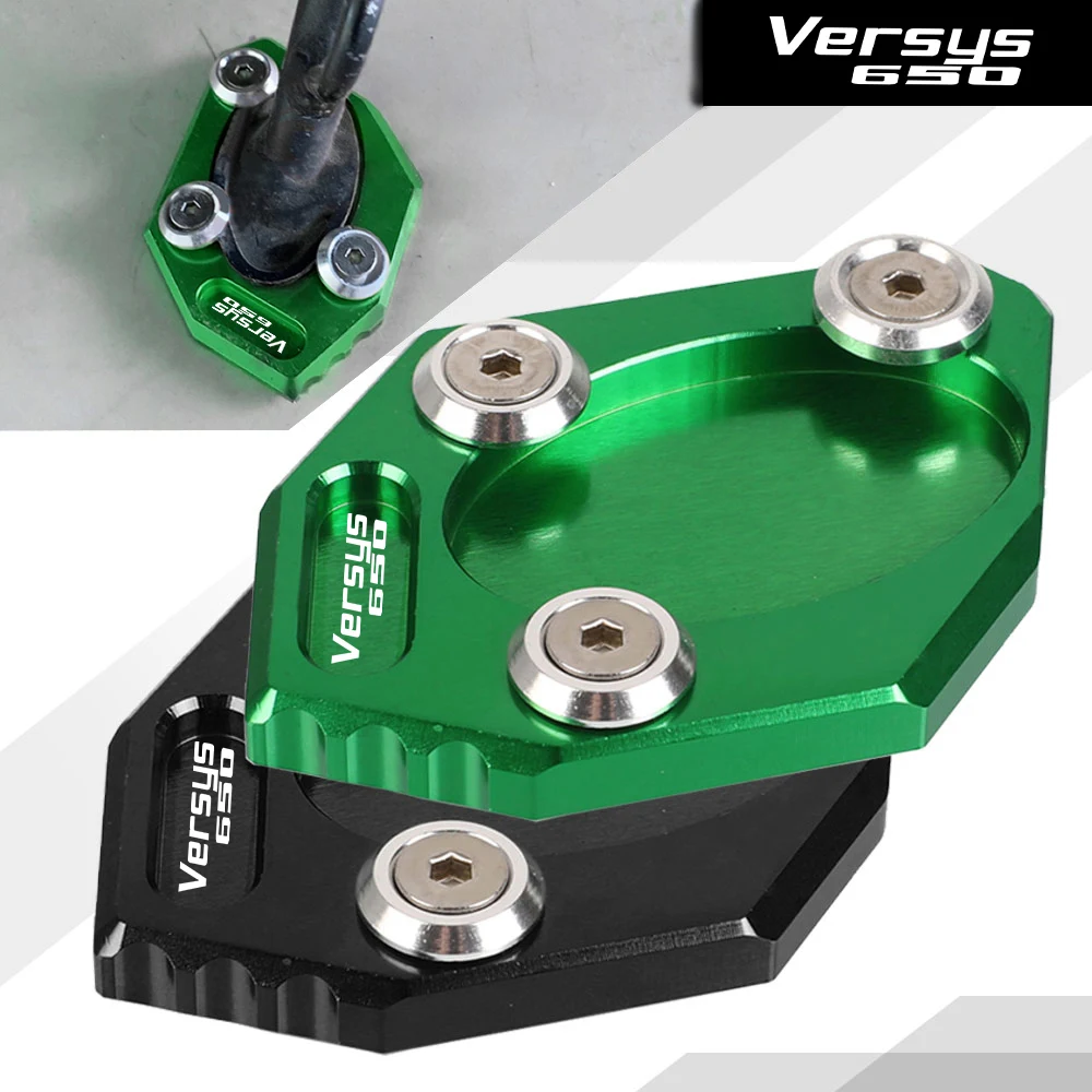 

VERSYS Motorcycle Parts Side Stand Enlarger Sled Sidestand Kickstand Foot Pad For Kawasaki Versys 650 2007 2008 2009 VERSYS650