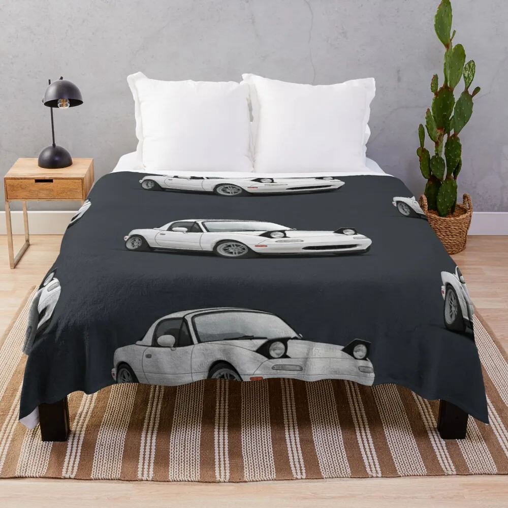 

Mx5 / Miata NA MK1 illustration Throw Blanket vintage blanket kawaii blanket blankets for sofa thin blankets