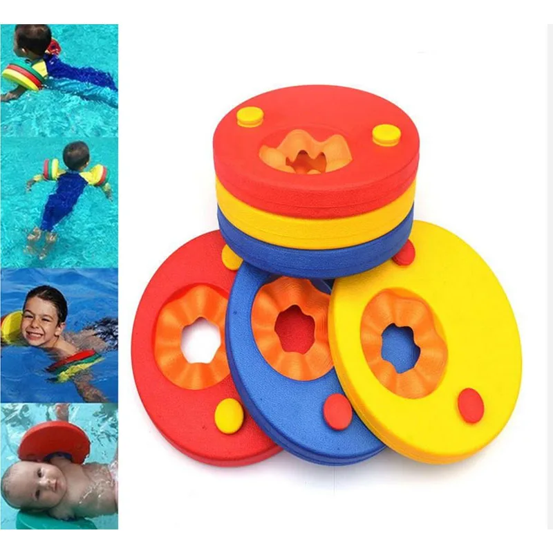 

6PC Kids Swim Discs EVA Foam Swim Discs Arm Bands Floating Sleeves Inflatable Pool Float Board Baby Swimming Exercises Circles