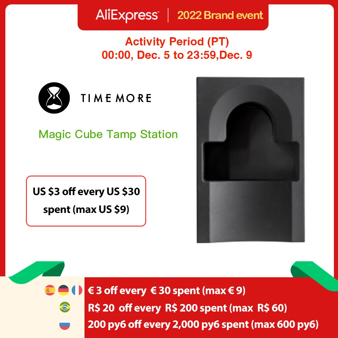 

TIMEMORE Magic Cube Coffee Espresso Portafilter Stand Tamp Station Portafilter Holder Tamping Spot Partner Of Tamper Portafilter