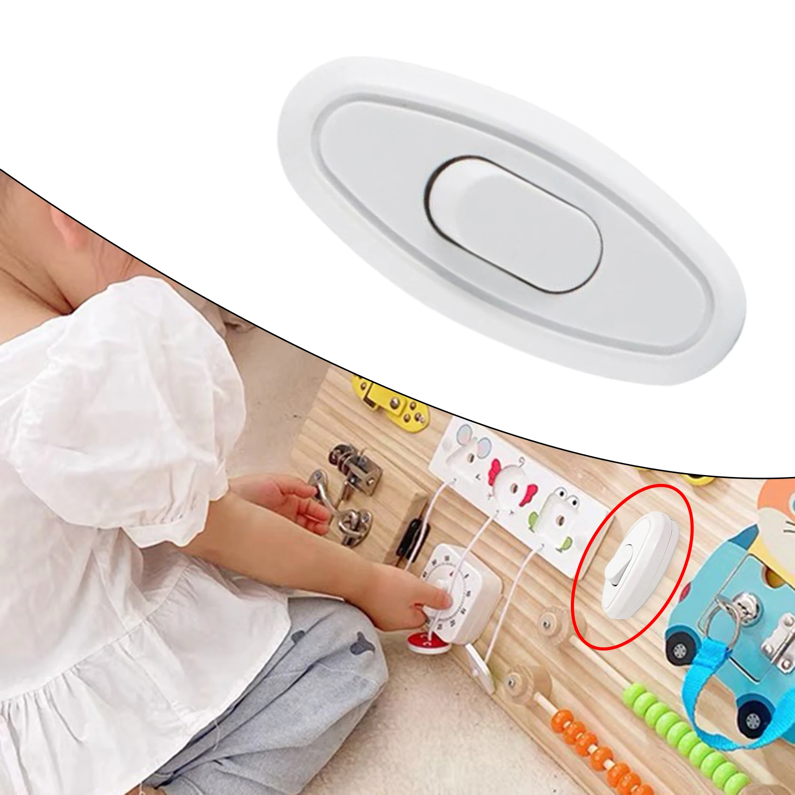 

Baby Busy Board DIY Toys Rocker Switch Activity for Toddlers 1-3 Preschooler
