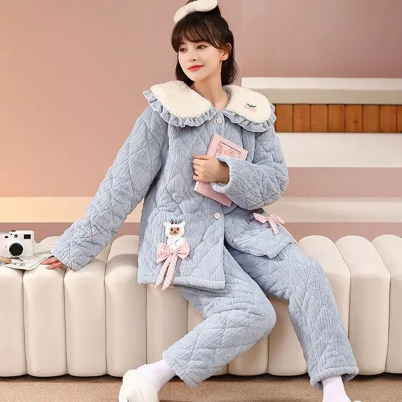 Утолщенная трехслойная ночная рубашка