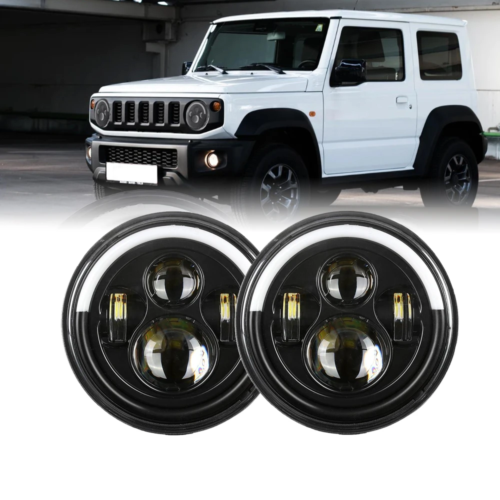 

7inch LED Headlight with Angle Eyes High Low Beam Daytime Running Lamp For Jeep Wrangler JK 2007-2017 TJ 1997-2006 LED Headlamp