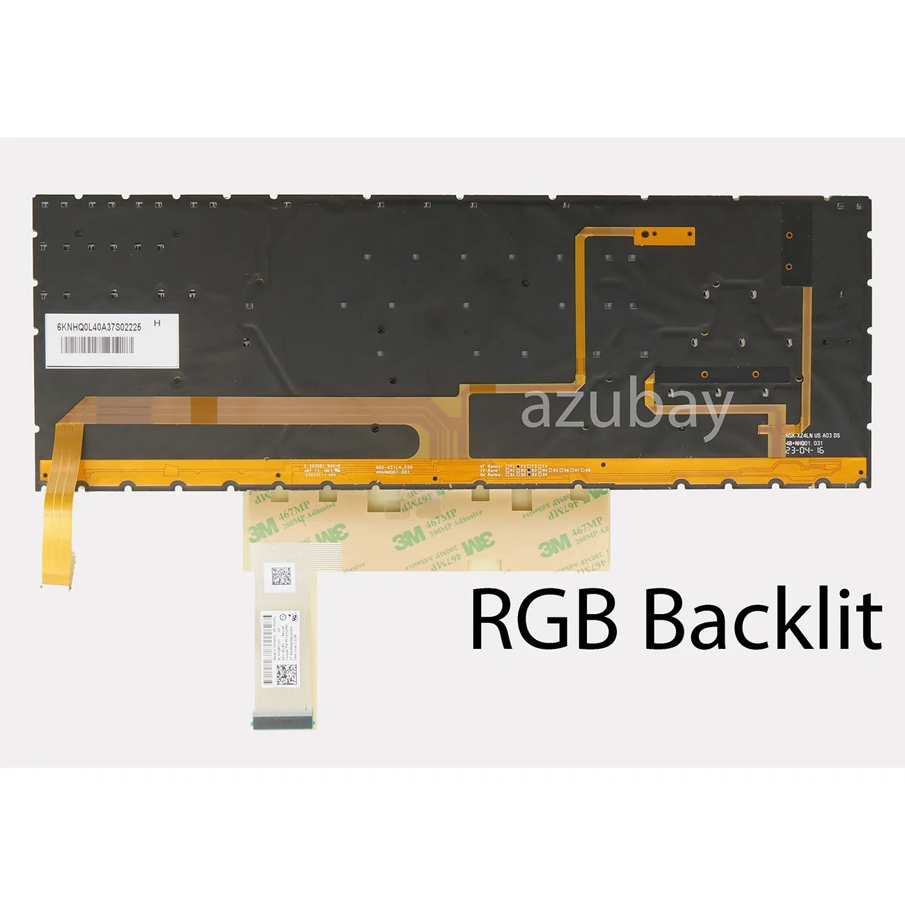Фото 4-зонная RGB-клавиатура для ноутбука с подсветкой для HP 7J2390 NSK-XZLBC Transcend 16 дюймов Gaming 16-u0000 16-u1000 с белой подсветкой №3