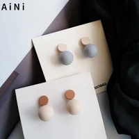 925 silver needle modern jewelry ball earring hot selling two tone color popular style women earrings for party gifts new design