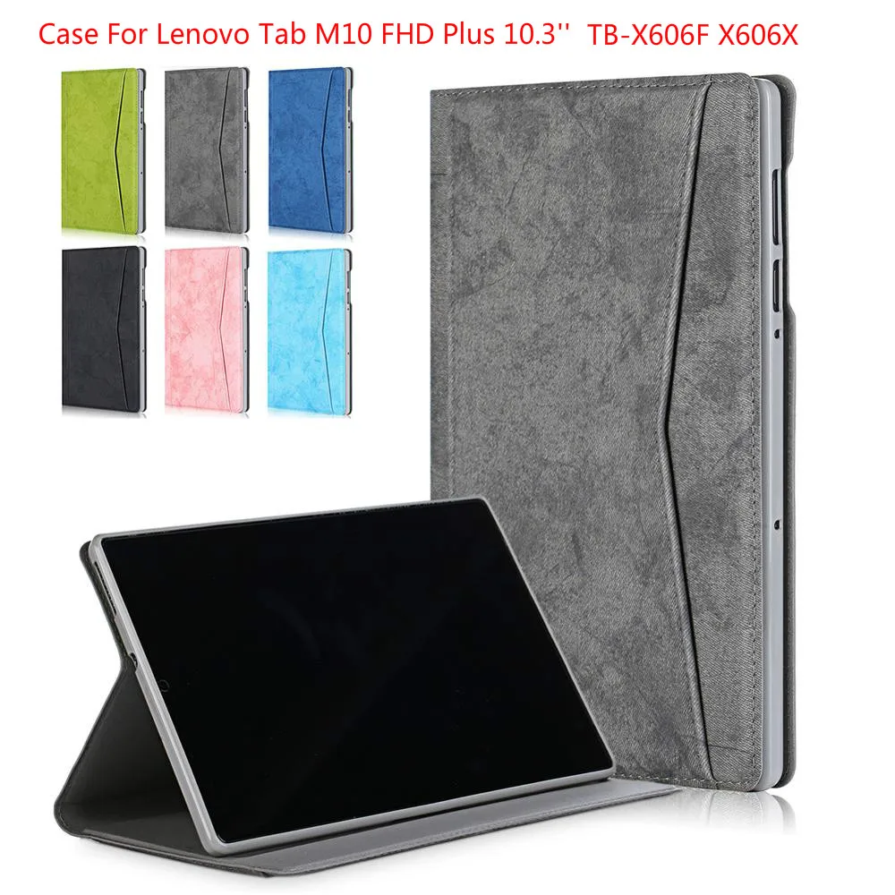 

Чехол для Lenovo Tab M10 FHD Plus 10,3 '', умный чехол, кожаный чехол-книжка для Lenovo M10 FHD Plus TB-X606F X606X, чехол для планшета
